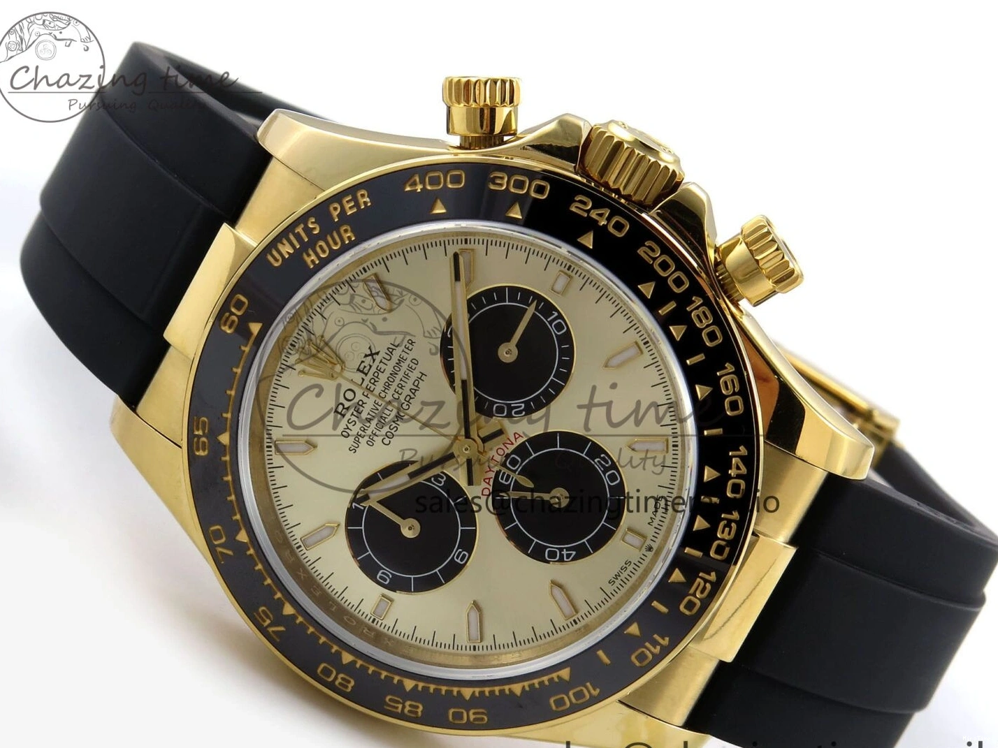 MiroTime 0517 Daytona 126518 QF 1:1 Best Edition YG Black Dial on Oysterflex Strap SH4131 V6（Gain Weight） EasyMatch 1199